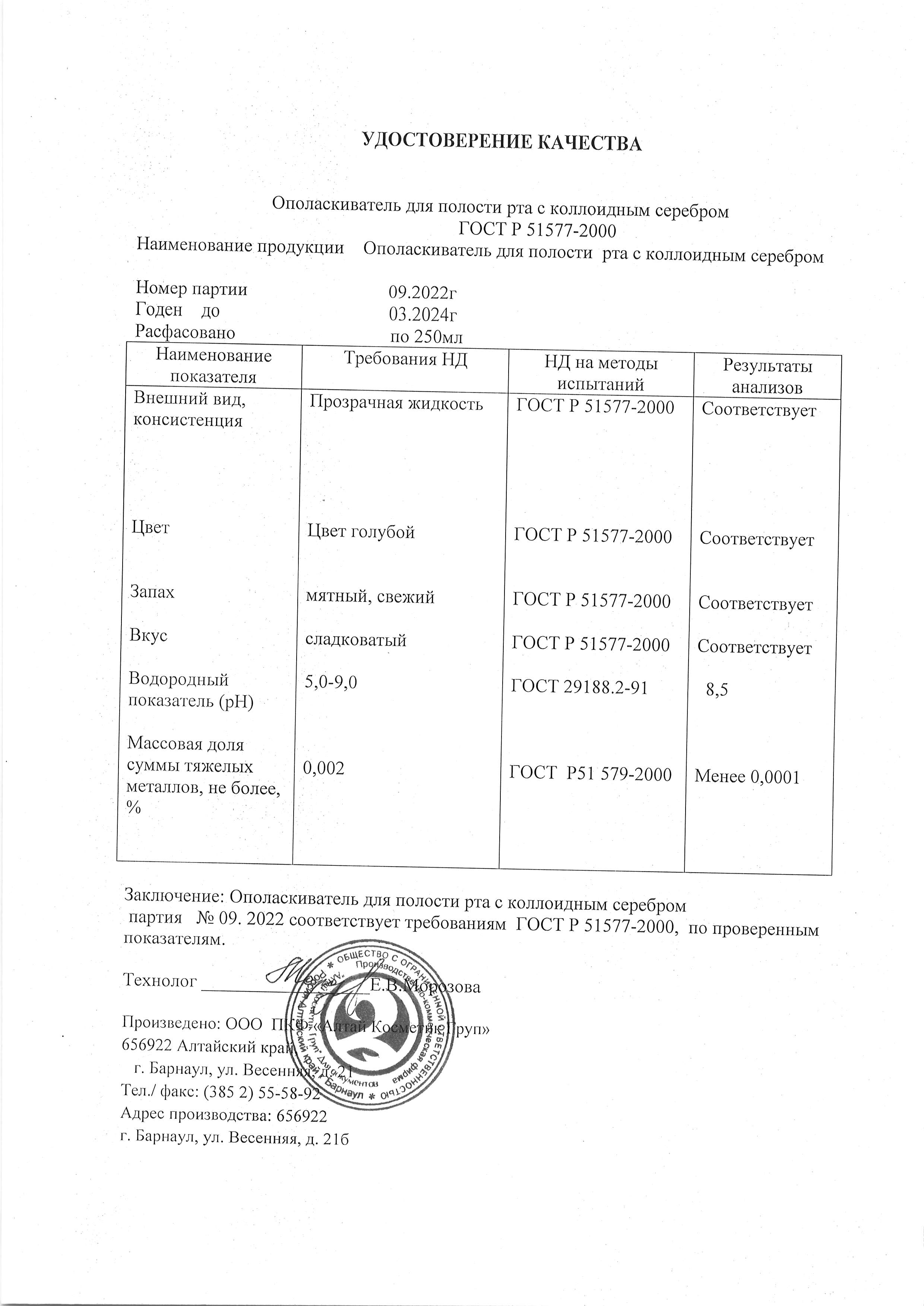 Паспорт №092022